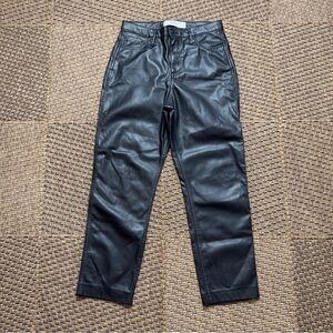 Hollister Black Faux Leather Ultra High-Rise Pants 9R